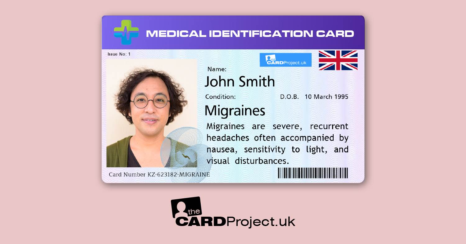 Migraine Premium Photo Medical ID Card